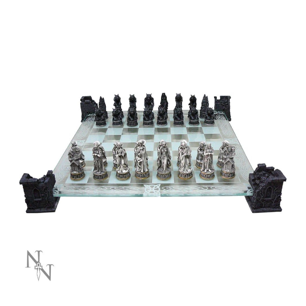 Jeu d'échecs - Vampires et Loups-Garous avec plateau en verre image number 0
